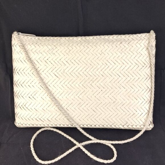 Lord & Taylor Handbags - Vintage Lord & Taylor Woven Straw Crossbody Bag – Minimal Summer Clutch